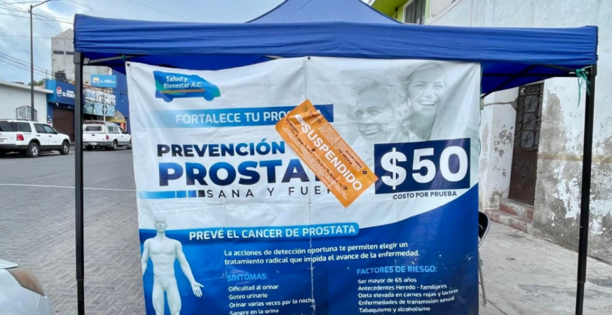 Suspende DPRIS módulo médico irregular en vía pública en Tepeaca
