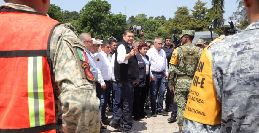 GOBIERNO FEDERAL Y ESTATAL MANTIENEN ESTRATEGIA PREVENTIVA DE DESASTRES EN LA SIERRA NORTE