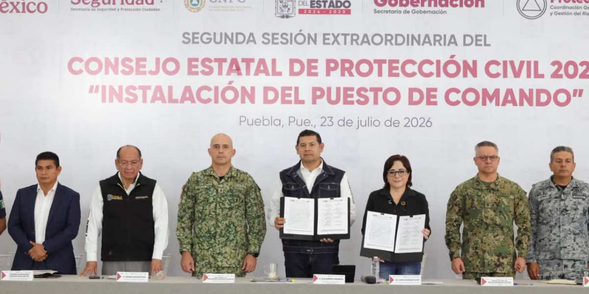 PUEBLA SE PREPARA ANTE EMERGENCIAS: INSTALAN PRIMER PUESTO DE MANDO