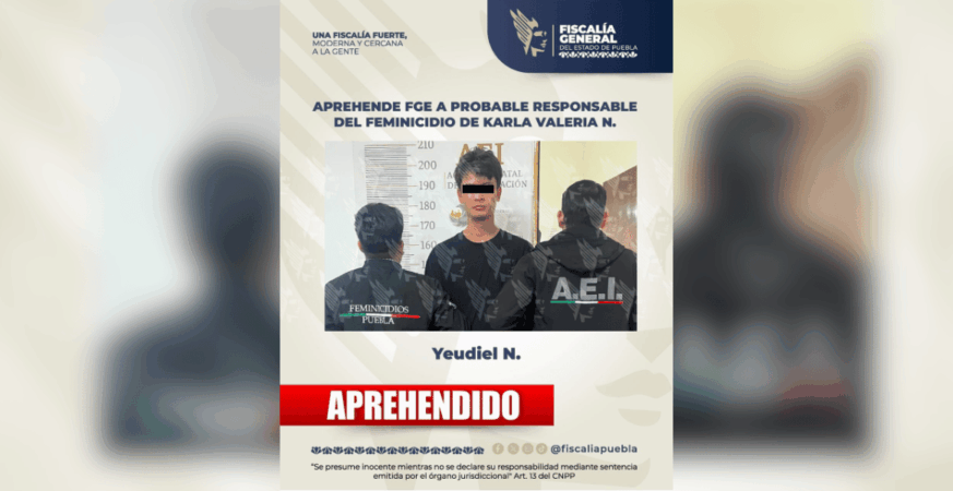 Aprehende FGE a probable responsable del feminicidio de Karla Valeria N.