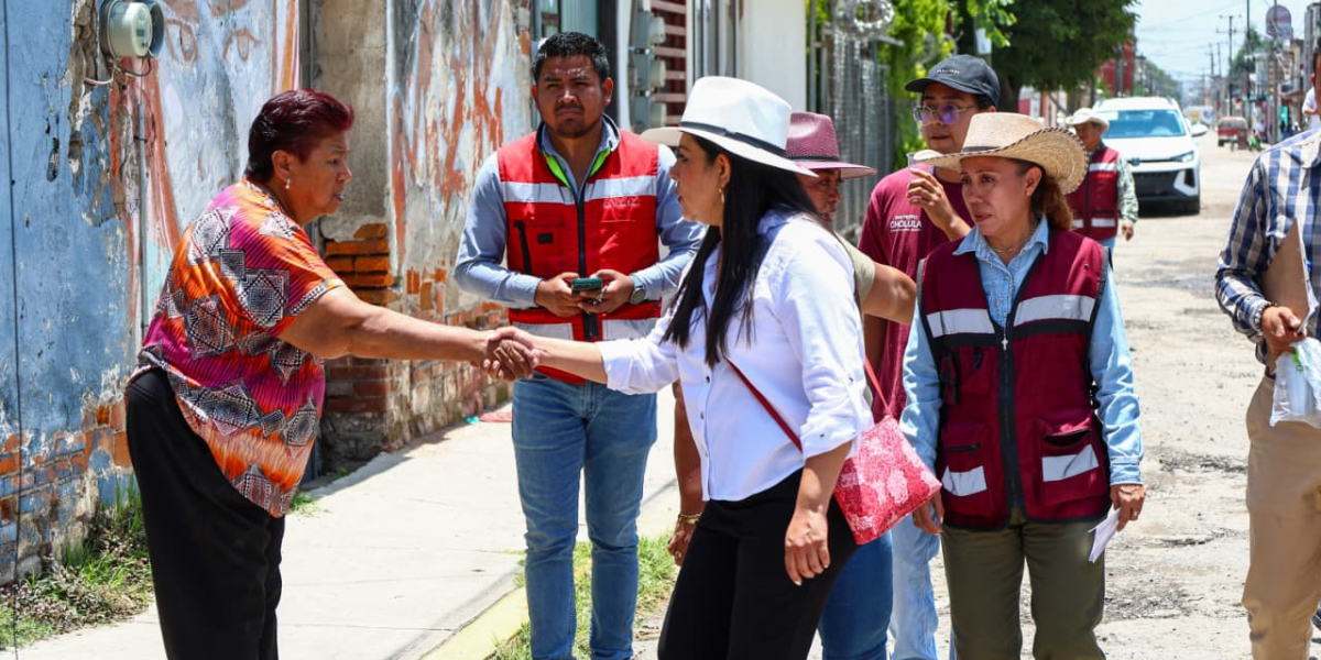 Continúa Tonantzin Fernández llevando obra pública a todos los barrios de San Pedro Cholula