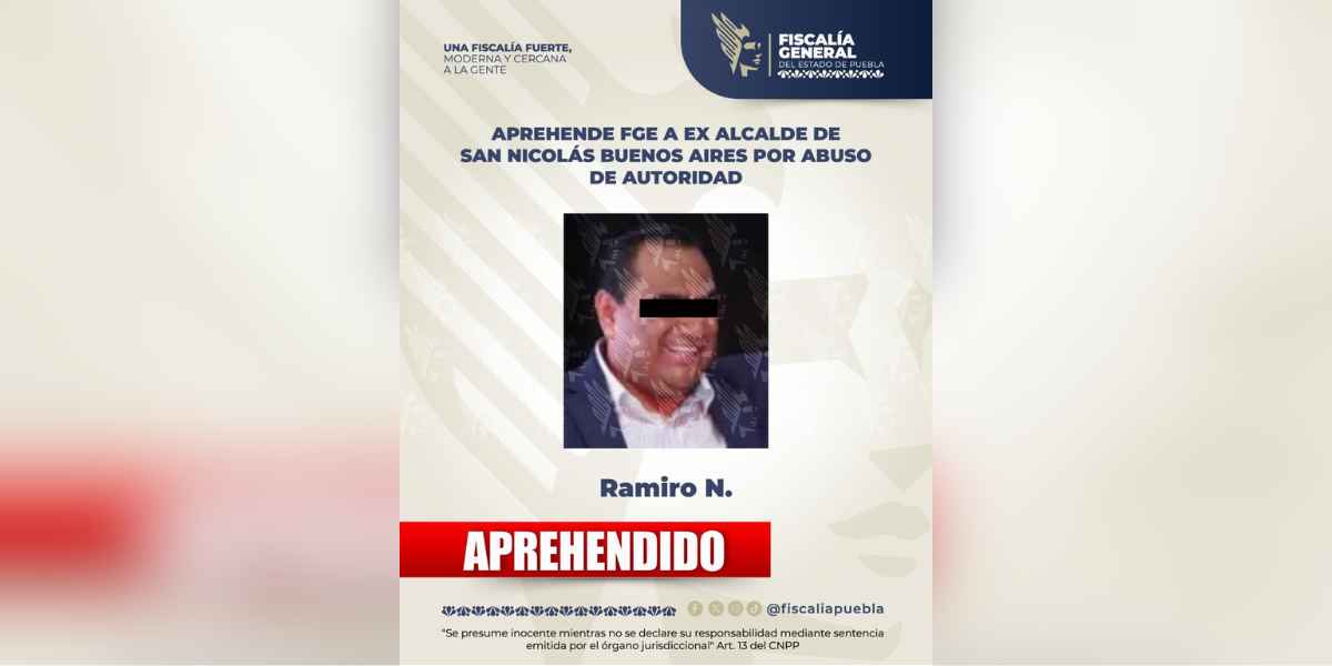 Aprehende FGE a ex alcalde de San Nicolás Buenos Aires por abuso de autoridad